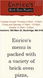 Mobile Screenshot of enricosbrickovenpizzeria.com